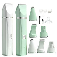 4-in-1 Rechargeable Pet Grooming Kit – Low-Noise Waterproof Dog & Cat Hair Trimmer